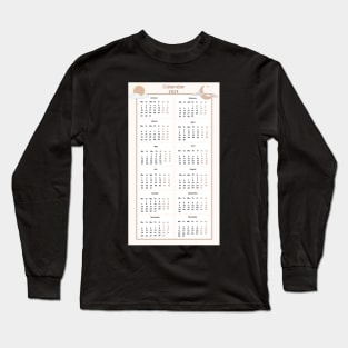 2024 Calendar - student Stickers Pack Collection Long Sleeve T-Shirt